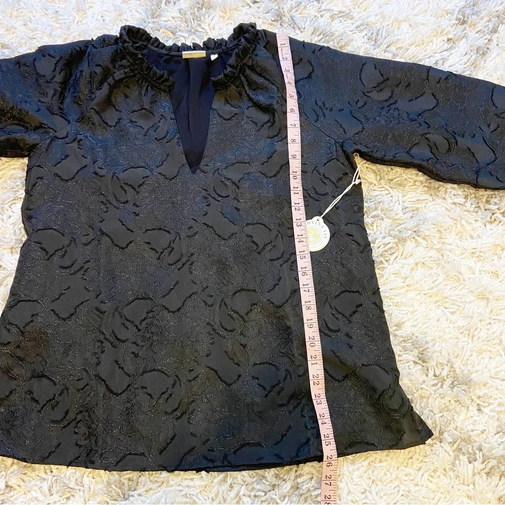 NWTs Spartina 445 | Josette Jacquard Blouse Size Medium - Picture 12 of 12